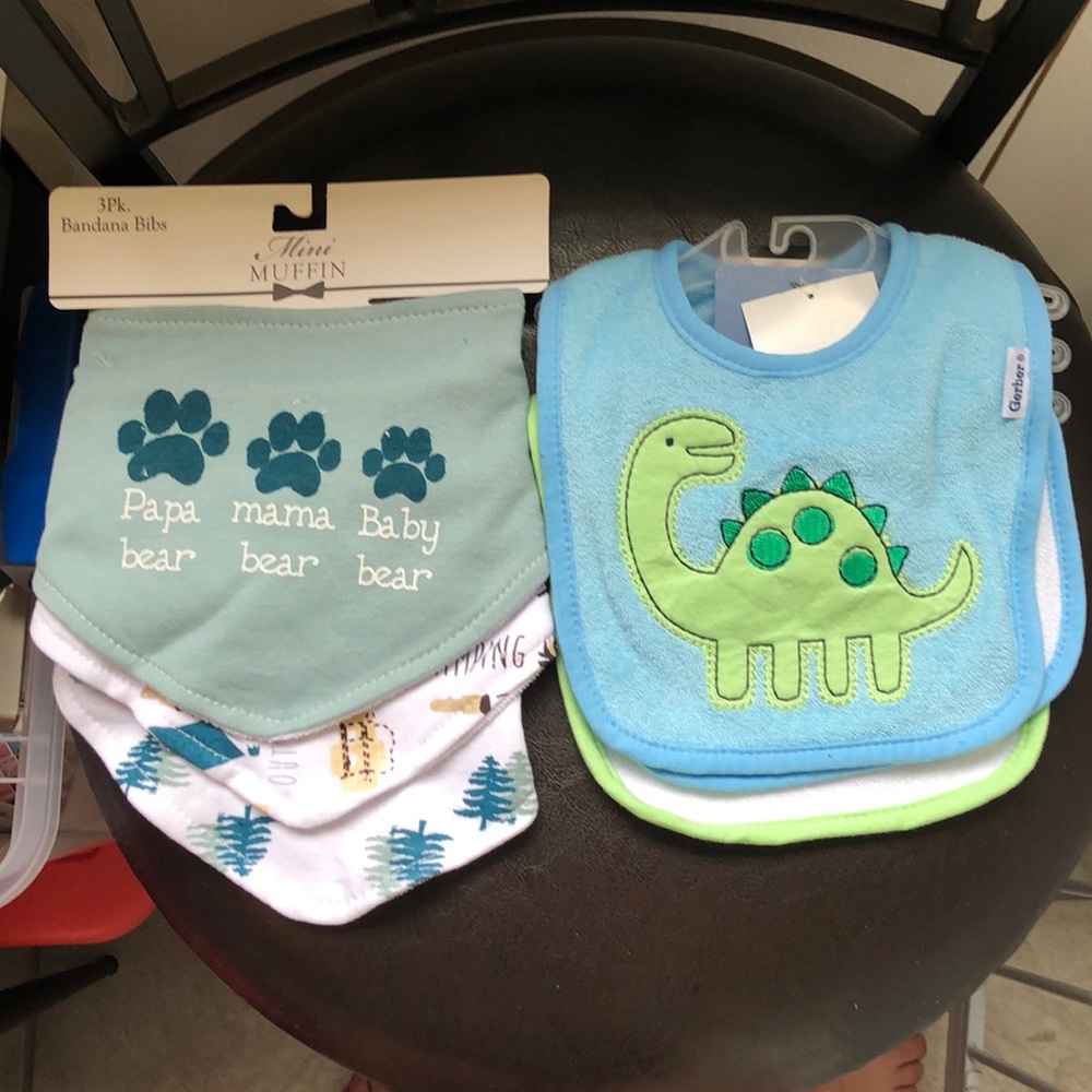 🆕 Camping And Dinosaur Bibs
